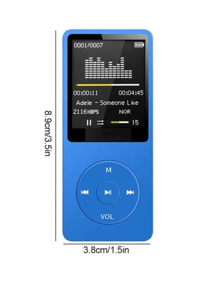 8gb Hafıza Kartlı Bluetoothlu Mp3 Çalar Fm Radio Dahili Hoparlör Ekranlı Müzik Çalar
