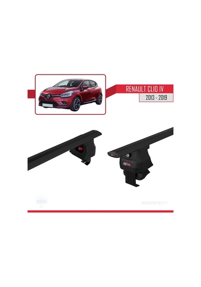 Renault Clio Iv 2013-2019 Arası İle Uyumlu Ace-4 Ara Atkı Tavan Barı Siyah
