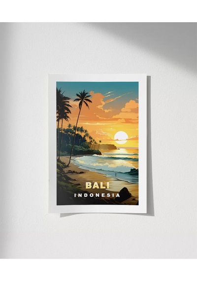 Çerçevesiz Poster Tropikal Zarafet