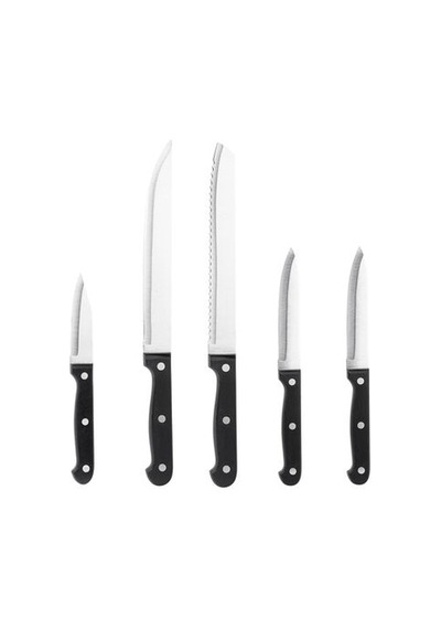 Tantitoni 5 Parça Siyah Saplı Bıçak Seti Soft Bck24002set5s