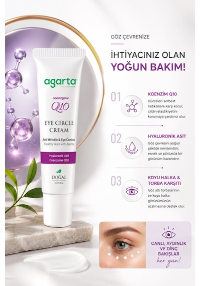 Agarta Doğal Yaşlandırma Karşıtı Anti Aging Göz Çevresi Kremi 20 ML