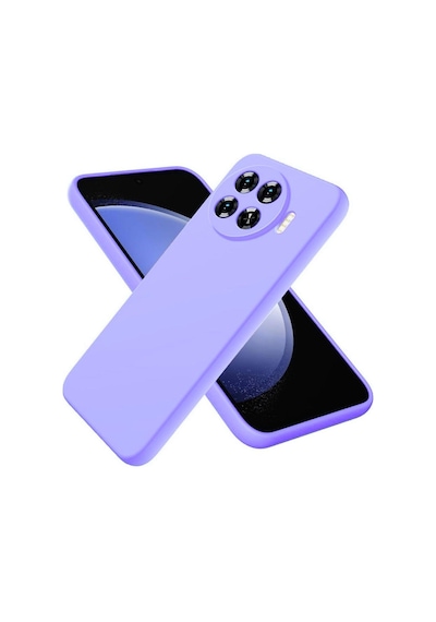 Tecno Spark 20 Pro Plus Uyumlu Silikon Kılıf - Kamera Korumalı Esnek Pastel Renk Kapak - Lila