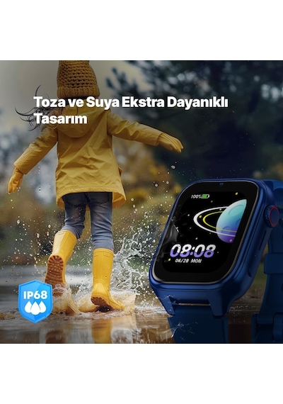 Kidi Gps 4g Sim Kartlı Akıllı Çocuk Saati, 2ksw02 Okyanus Laciverti Yok