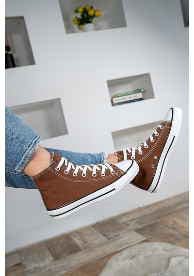 N Moda Unisex Keten Ayakkabı Spor Ayakkabı Günlük Sneakers Kahverengi
