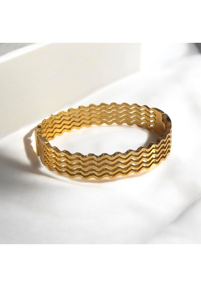 Kırmızı Sanat Evi Gold Beşli Burgulu Şık Kadın Çelik Kelepçe
