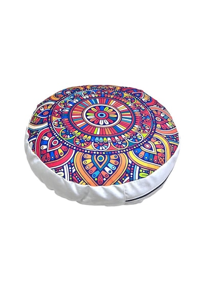 Zafu Karabuğday Dolgulu Meditasyon Minderi Mandala 2024-1m Mor