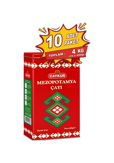 Mezopotamya Çayı 400 Gr. Teneke Kutu 400 Gr. Onlu Paket