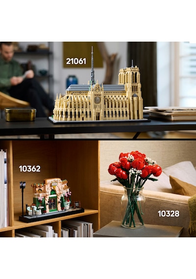 LEGO® Icons Fransız Kafe 10362 - Yetişkinler için Koleksiyonluk Dekoratif Model Yapım Seti (1101 Parça)