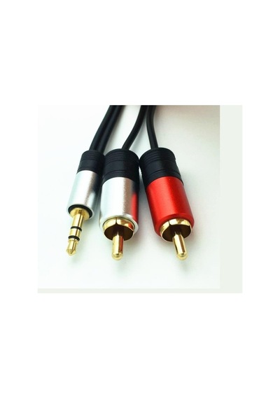 Aux Kablo - Kaliteli - 3.5 Mm Stereo Erkek - 2X Rca Erkek - 5 Met