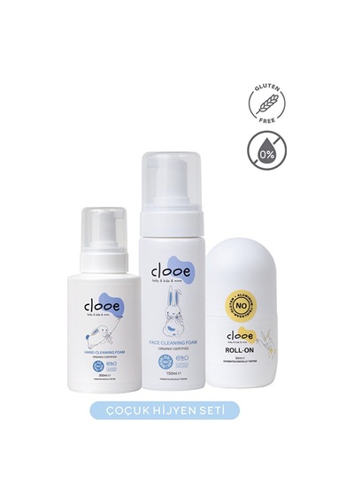Çocuk Hijyen Seti - El Yıkama Köpüğü 300ml - Yüz Yıkama Köpüğü 150ml - Doğal Roll- On 50ml