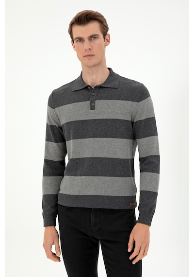 U.s. Polo Assn. Erkek Antrasit Melanj Kazak /triko 50297019-vr081 Antrasit Melanj Antrasit Melanj
