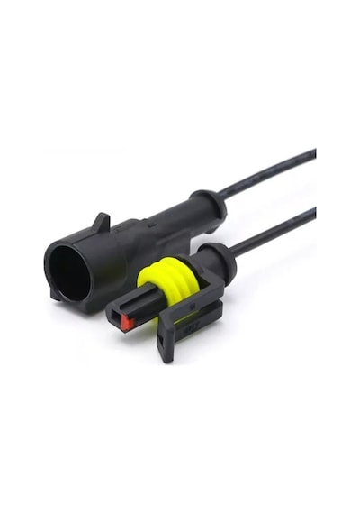 25 Adet 1 Pin Süper Seal Konnektör Su Geçirmez Oto Dişi Erkek (552491009)