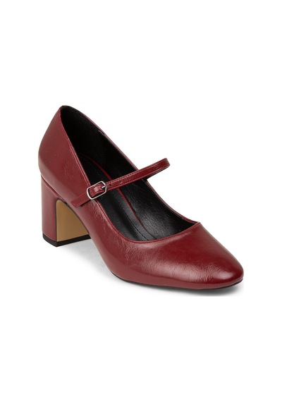 Deery Kadın Vintage Bordo Rugan Mary Jane Ayakkabı - K7100zbrdm01 Bordo
