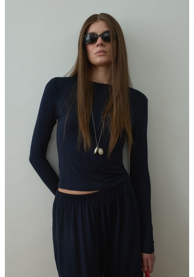 Suud Collection Lacivert Kate Slim Tişört