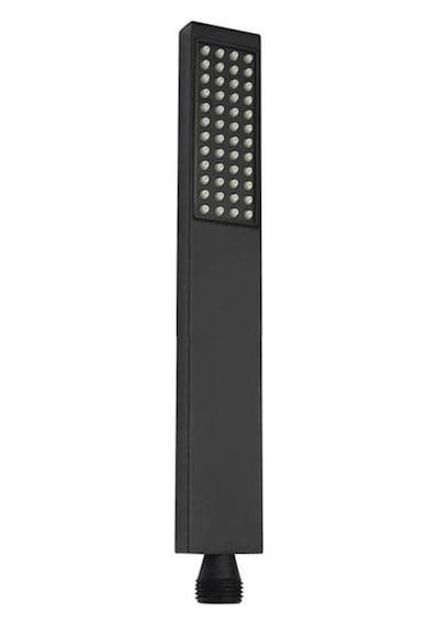 Fause El Duş Başlığı Pirinç Metal Kare Siyah Ke102-B Siyah