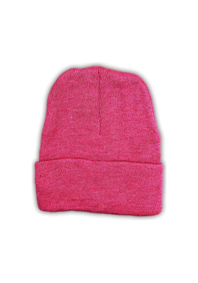 Yenisinial Unisex Basic Düz Katlamalı Bere Fuşya Renkli Fuşya