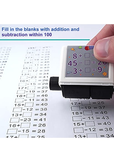 Öğretim Mührü 2'si 1 Arada Ek Ve Çıkarma Silindir Damgası Yeniden Kullanılabilir Hesaplamalı Matematik Eğitim