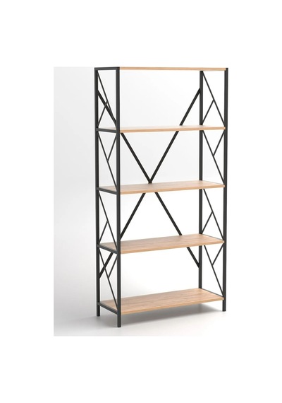 5 Raflı Metal Çiçeklik Modern Saksı Ve Dekoratif Eşya Standı Şık Ve Dayanıklı Tasarım 180 Cm Kahverengi