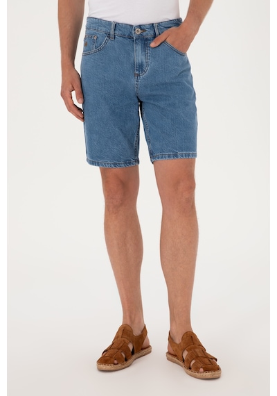 U.s. Polo Assn. Erkek Mavi Şort Jean 50304330-dn0022 Mıd Blue