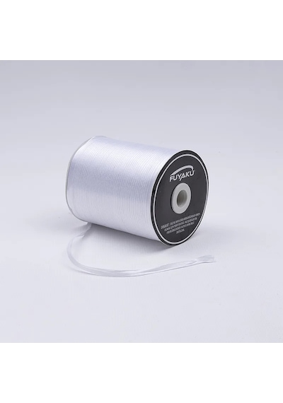 Fuyaku 6 Mm Saten Kurdele Beyaz 500 Metre "