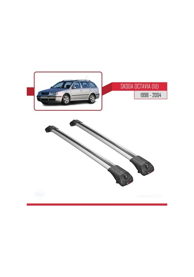 Skoda Octavia 1u 1998-2004 Arası İle Uyumlu Ace-1 Ara Atkı Tavan Barı Gri