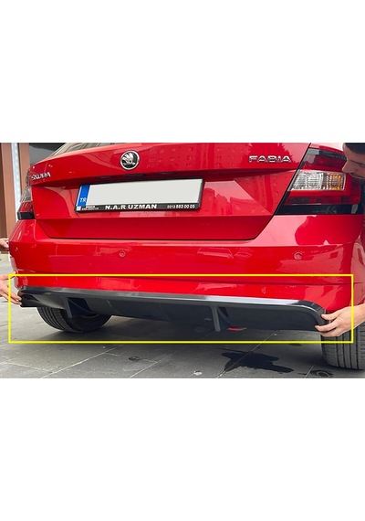 Skoda Fabia Difüzör Difizör Plastik Parlak Siyah 2015 Ve Üzeri Arka-bodykit-ek-karlık