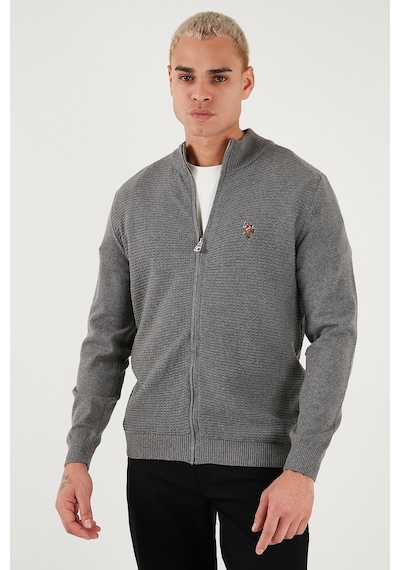 U.S. Polo Assn. U.s. Polo Assn Erkek Hırka G081sz0th2227188 Gri Melanj Gri Melanj