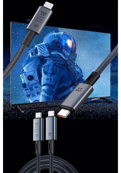 Tak Çalıştı 40gbps 240w 4.0 Thunderbolt Type-c To Type-c Şarj Data 8k 60hz Görüntü Aktarım Kablosu
