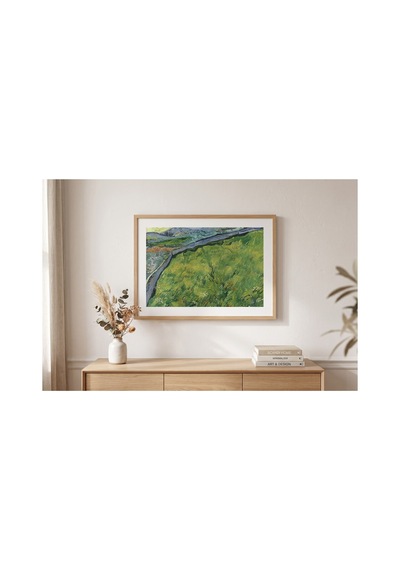 Van Gogh The Wheat Field Çerçevesiz Poster 30x42 Cm A3 Tablo Duvar Dekoru Mat Fotoğraf Kağıdı