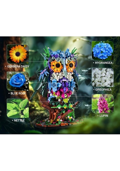 Sillbird Baykuş Yapım Oyuncağı,1193 Parça, Yetişkinler Ve 8+ Yaş Çocuklar Için Yaratıcı Hediye Üç Boyutlu Puzzle