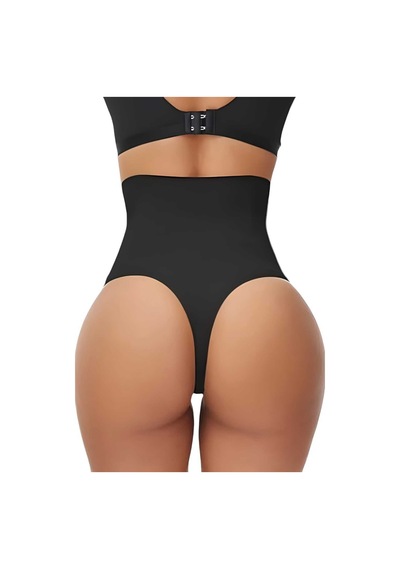 Uniquetrenders Kadın Dikişsiz Yüksek Bel Karın Toparlayıcı String Korse 3'lü Set Siyah