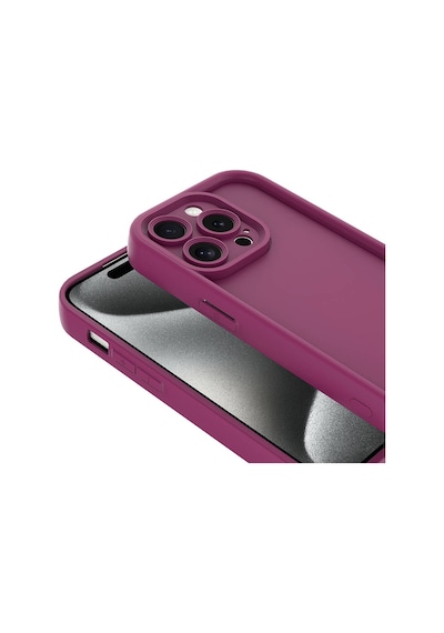 Apple iPhone Uyumlu 15 Pro Max Kılıf Kamera Korumalı Ananas Kapak - Mürdüm Mürdüm Mürdüm