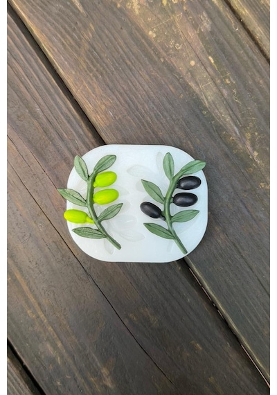 Rufus Concept Zeytin Dalı İkili Silikon Mum Kalıbı
