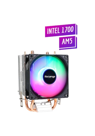 Revenge Cold Frost 601 Rgb Fanlı Intel Amd Uyumlu Bakır Borulu Cpu Soğutucu İşlemci Fanı