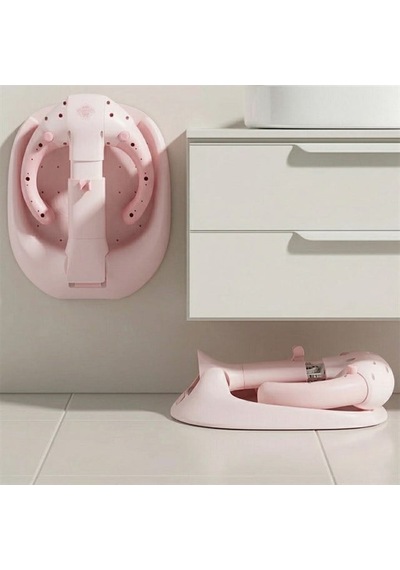 Sn-29260 Pembe Bebek Ve Çocuk Yıkama Banyo Yardımcı Standı- Boy Ayarlı Ve Ayaklı Yıkama Standı