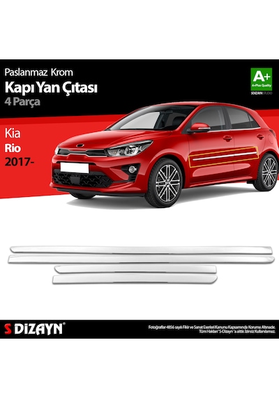 S-dizayn Kia Rio Krom Kapı Yan Çıtası 4 Prç 2017-2023
