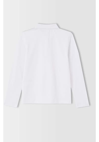 Defacto J0010a6 Knitted Kız Çocuk Sweatshirt J0010A6-R4478 Beyaz