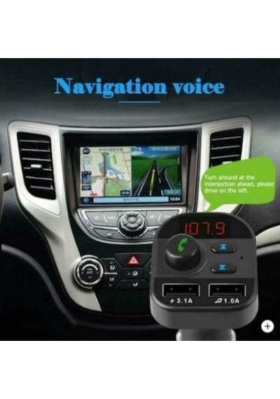Carx9 Bluetooth Araç Kiti Fm Transmitter Çift Usb Çıkışlı Cn-41 N11.663