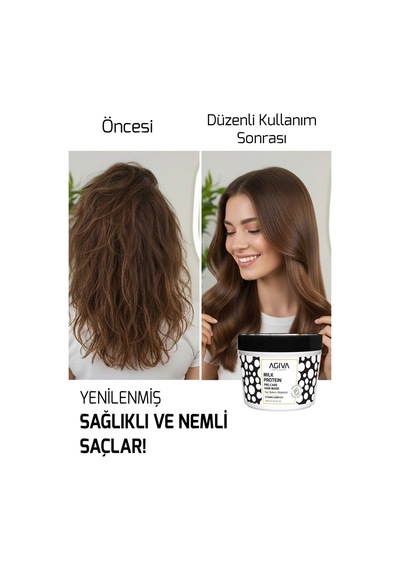 Milk Protein Kuru Ve Yıpranmış Saçlar İçin Saç Maskesi Agiva Care & Beauty Amino Complex