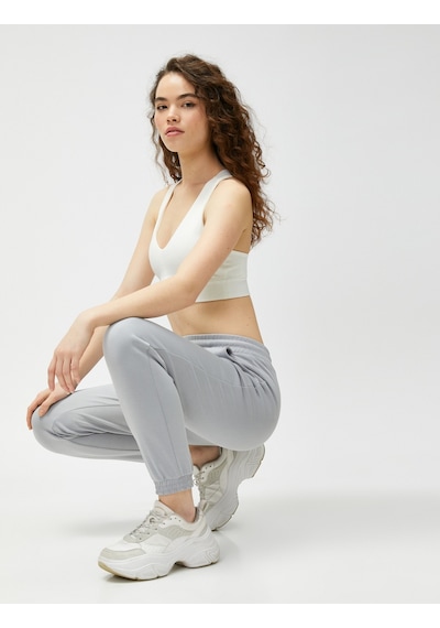 Koton Modal Karışımlı Jogger Eşofman Altı Gri 3sak40181nk 3SAK40181NK033 Gri