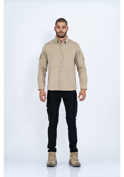 Combat tactical taktik fermuar cepli koruma swat outdoor gömlek Bej