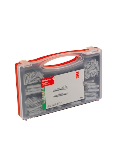 Fischer Red-box Ux/sx Plus, Dübel Kutusu, 160 Evrensel Dübel, Ux & 130 Genişletme Dübelleri Sx Plus, Önceden Sınıflandırılmış Dübel Seti, Çok Sayıda Yapı Malzemesi Ve Sabitleme İçin
