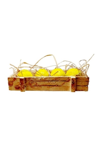 El Yapımı Dekoratif Limon Objeleri Seti,sandıkta 4 Adet Limon Obje Seti.