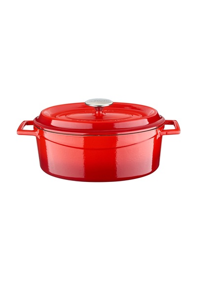 Lava Döküm Oval Tencere Ölçü 23x29cm. Edition Serisi - Kırmızı Kırmızı