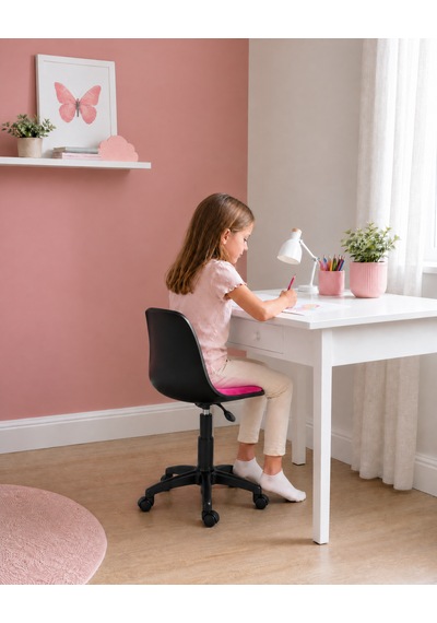 Minica Yer Kaplamayan Çocuk Çalışma Koltuğu Pembe