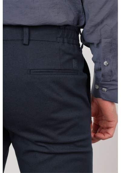 İmza Lacivert Yan Cep Keten Slim Fit Keten Karışımlı Jogger Pantolon 1003260169