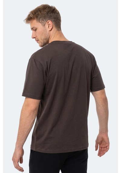 Slazenger Kodex Erkek Oversıze Kahve Tişört