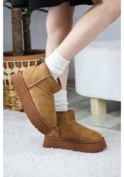 Asmi Shoes Kadın Pavro Süet İçi Kürklü Kalın Taban 4.5 Cm Mini Kısa Bot Kahverengi Kahverengi Asmi Shoes Kadın Pavro Süet İçi Kürklü Kalın Taban 4.5 Cm Mini Kısa Bot Kahverengi Kahverengi