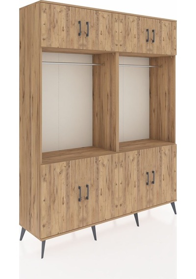 Hyperion Gardrop 10 Raflı 8 Kapaklı 2 Askılı 176x44x221 Çam-çam Beyaz Hyperion Gardrop 10 Raflı 8 Kapaklı 2 Askılı 176x44x221 Çam-çam Beyaz