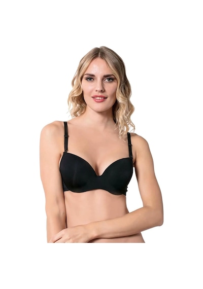 Umt Underwear Umt Kadın Desteksiz Boş B Cup Balenli Telli Sütyen 916 Siyah